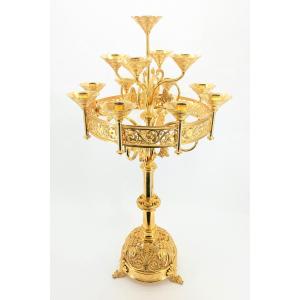 Bronze Liturgical Candlestick 13 Lights