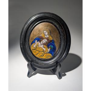 Pierre Raymond Enamel Saint Anne And Mary