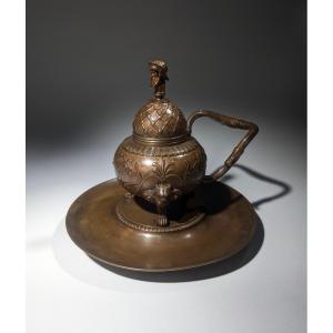 Barbedienne Inkwell In Etruscan Bronze