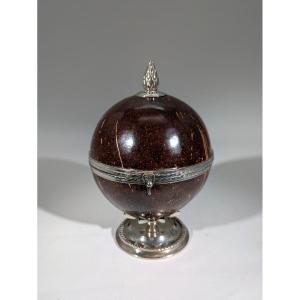 Silver Metal Coconut