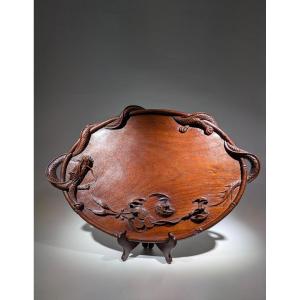 Indochina Dragon Bats Tray 1900