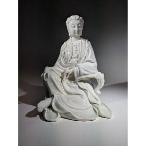 Guanyin White From Dehua Glazed Porcelain 1900
