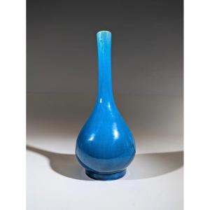 Awaji Vase Kyoto Japan Turquoise 1910