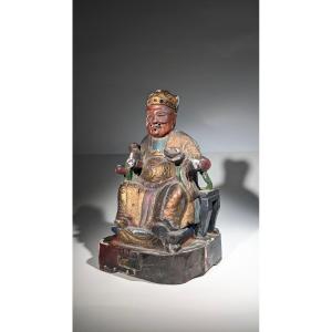 Taoist Dignitary Statue, Qing Dynasty, 18th Century