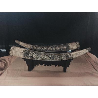 Marquetry Defenses Bone XX Th