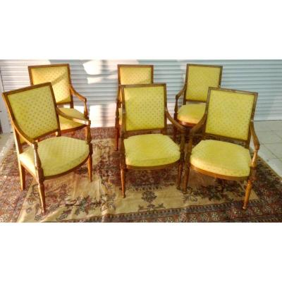 Serie Of 6 Armchairs Epoque Directoire