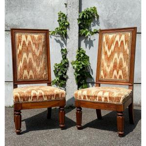 Pair Of Children's Chairs, 19th Century Restoration Period