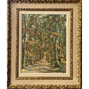 Henri Stenn, Oil On Panel Under Wood Signed (1903 - 1993)