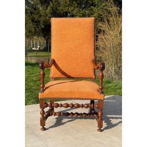 Louis XIV Period Walnut Armchair