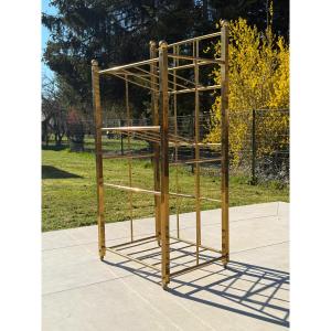 Gilded Brass Magazine Rack Circa 1900