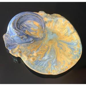 Pierrefonds, Art Nouveau Ceramic Pocket Tray Circa 1925