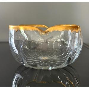 Daum Nancy, Small Multi-lobed Crystal Bowl Circa 1900
