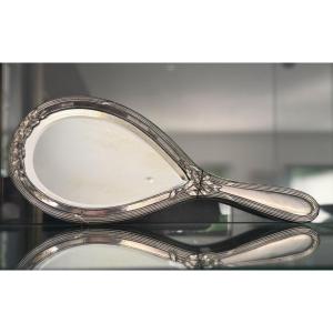 Christofle, Gallia Silver Metal Hand Mirror Circa 1900