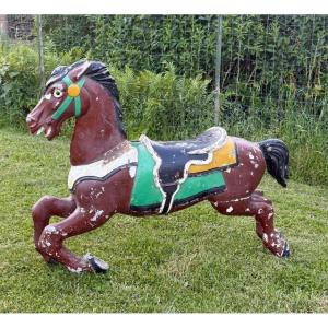 Polychrome Cast-iron Merry-go-round Horse Circa 1900