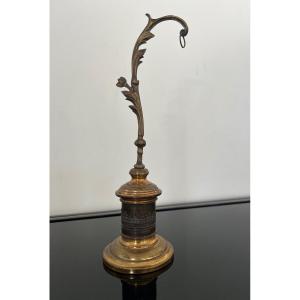 Old Bronze Brass Watch Holder Period 19th