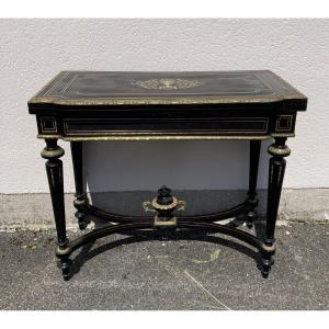Napoleon III Period Game Table-console