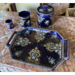 Gien Earthenware Smoking Set, 4 Pieces