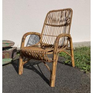 Vintage Rattan Armchair