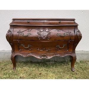Louis XV Style Tombeau Chest Of Drawers