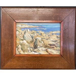 René Le Forestier (1903-1972), Côte Rochelaise, Framed Oil On Canvas
