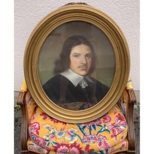 19th Century French School, Framed Pastel Portrait Of A Man