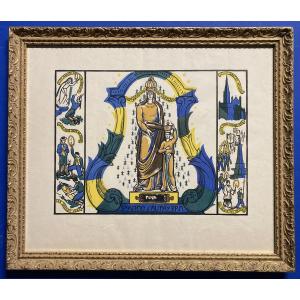 Marie-claire Sibertin-blanc (1916-2005), Sainte-anne d'Auray, Popular Image - Framed Print