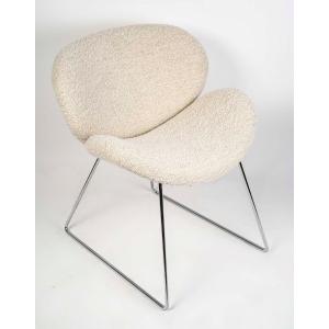 Pierre Paulin Chair Pair | Iconic 50s-60s Design | Fully Restored | Elegant Ecru Color