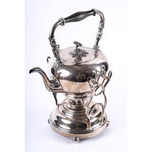 Silver-plated Samovar – Maison Balaine Paris, Early 20th Century, Art Nouveau Style