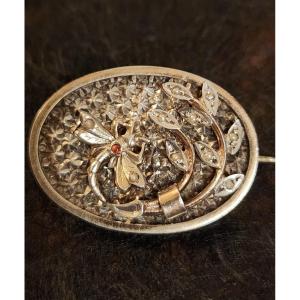 Silver Dragonfly Brooch