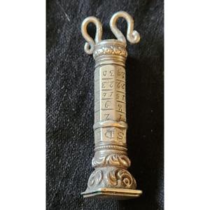 19th Century Silver Perpetual Calendar And Seal