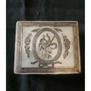 18th Century Mother-of-pearl And Silver Fly Box
