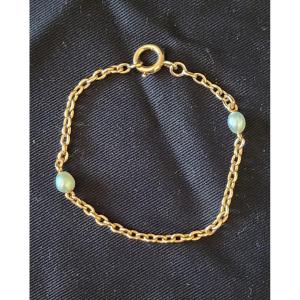 Gold And Freshwater Pearl Bracelet