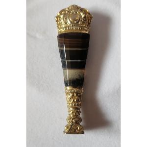 19th Century Agate And Vermeil Seal