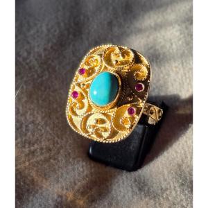 Orientalist Gold Ring