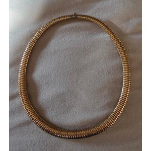 Tubogaz Necklace, Gold-plated, Circa 1940