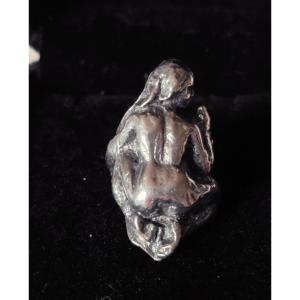 Nude Woman Ring In Silver, Circa 1950