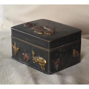 Japanese Metal Box With Insect, 19th Century