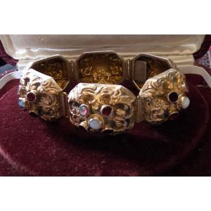19th Century Vermeil And Garnet Bracelet