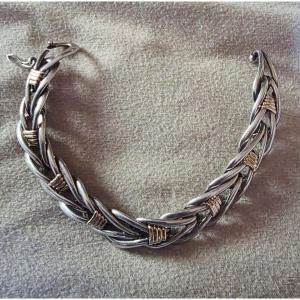 Silver And Gold Bracelet Circa 1960