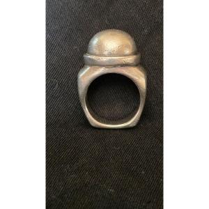 Modernist Silver Ring Circa 1930