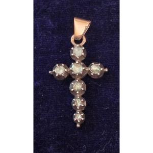 Gold, Silver And Rose Provencal Cross 19th Century
