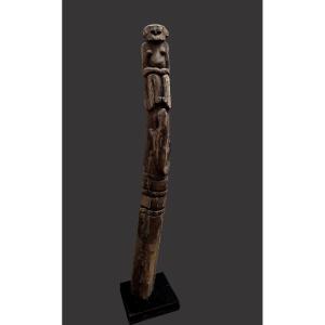 Hampatong Post Statue, Dayak, Kalimantan Borneo, Indonesia, Ancient Totem From The Wolmark Collection 