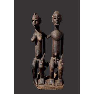 Large Dogon Couple Statue "the First" Mali