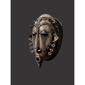 Dioula Mask, Master Blacksmith's Aluminum, Senoufo Style, Ivory Coast 