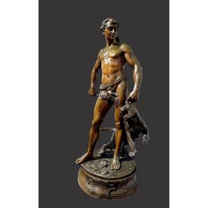 Large Bronze By Adrien Etienne Gaudez End 19 Eme 1845 Lyon 1902 Neuilly-sur-seine.