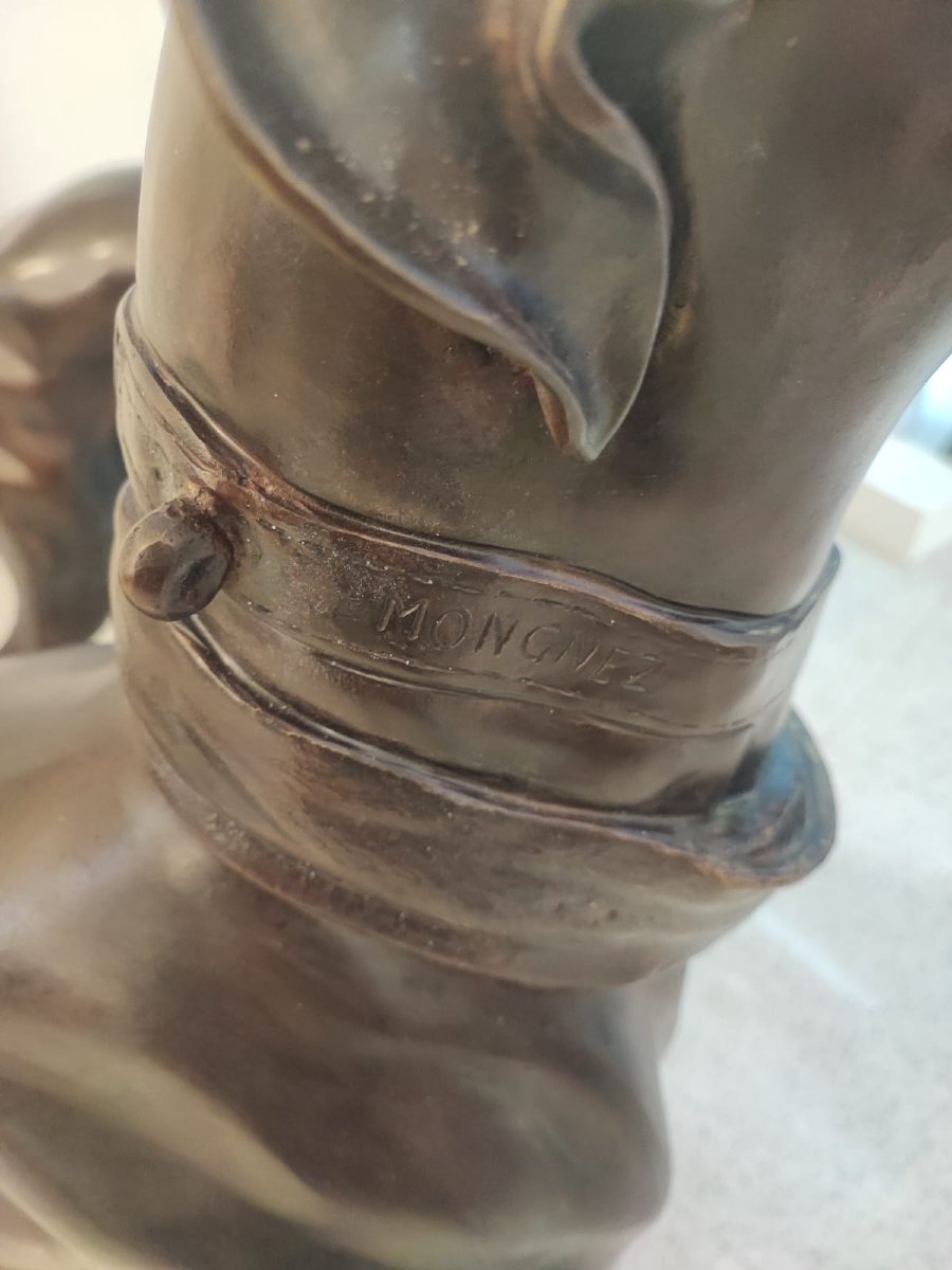 Coppia di levrieri in bronzo-photo-4