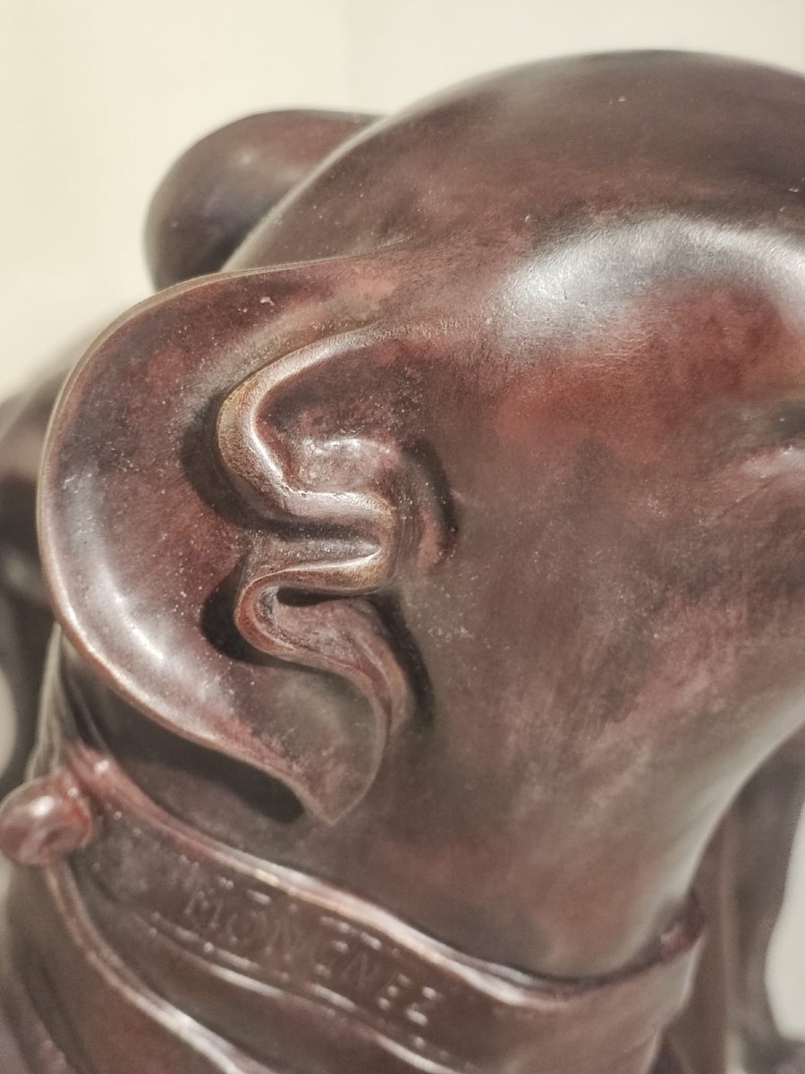 Coppia di levrieri in bronzo-photo-7