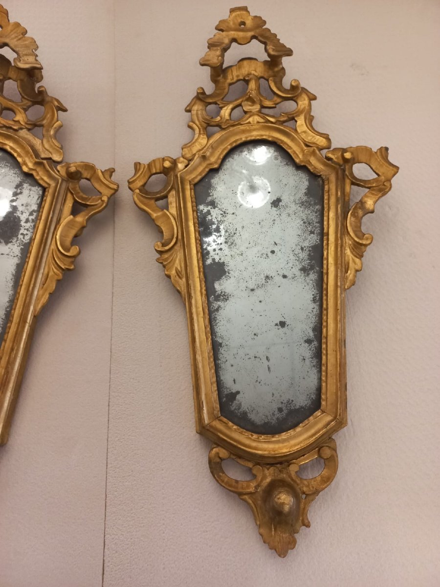 Lotto di quattro specchiere veneziane-photo-6