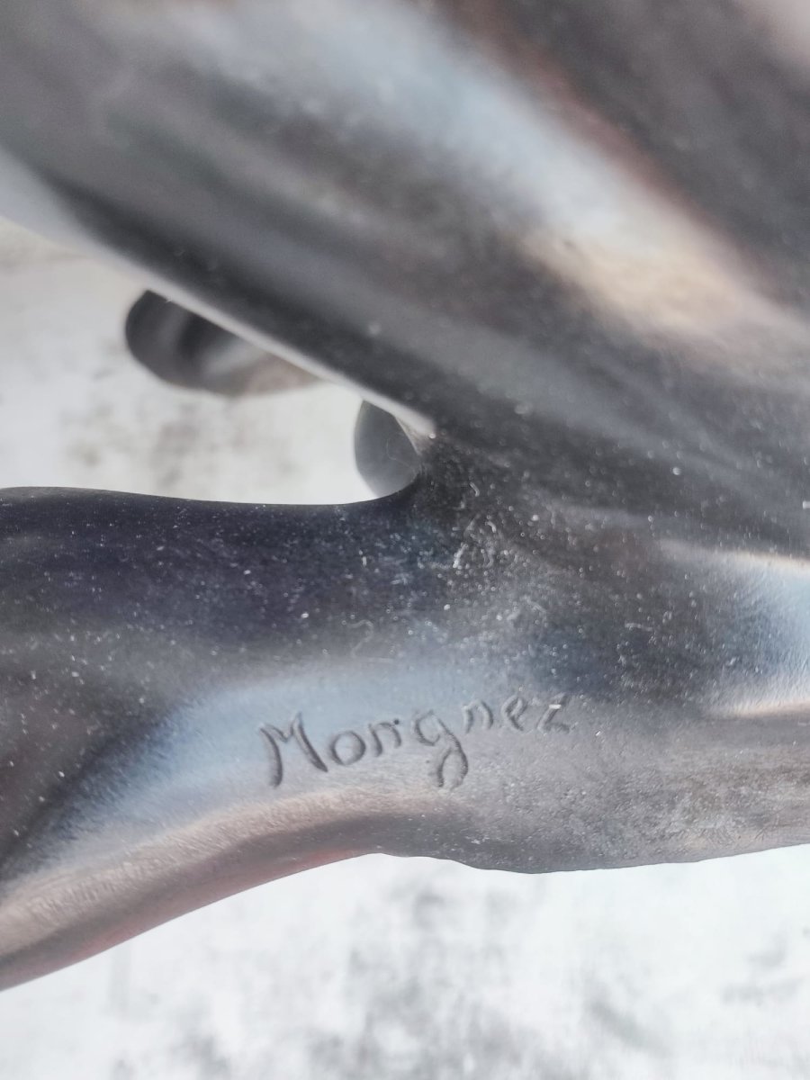 Coppia di cani in bronzo patinato-photo-2