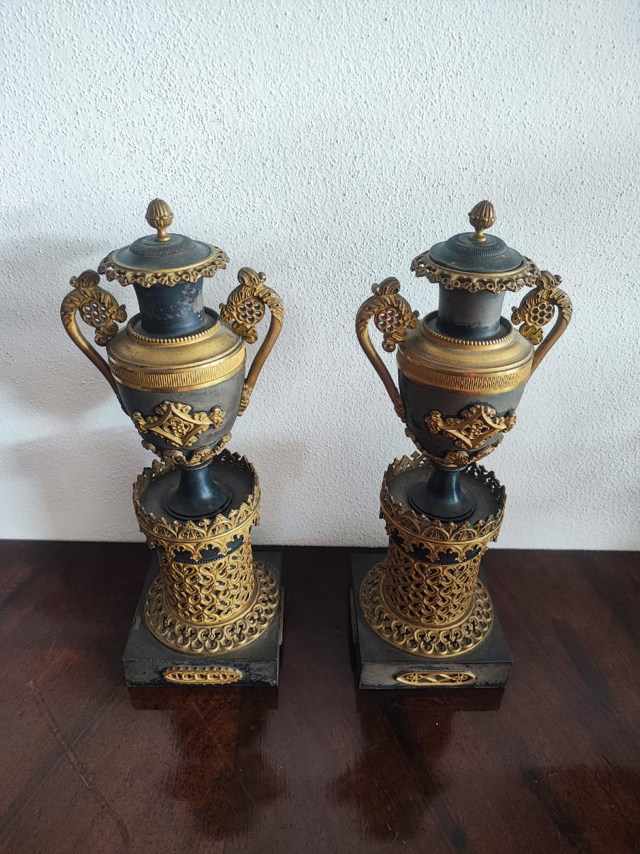 Coppia di candelieri Impero-photo-4